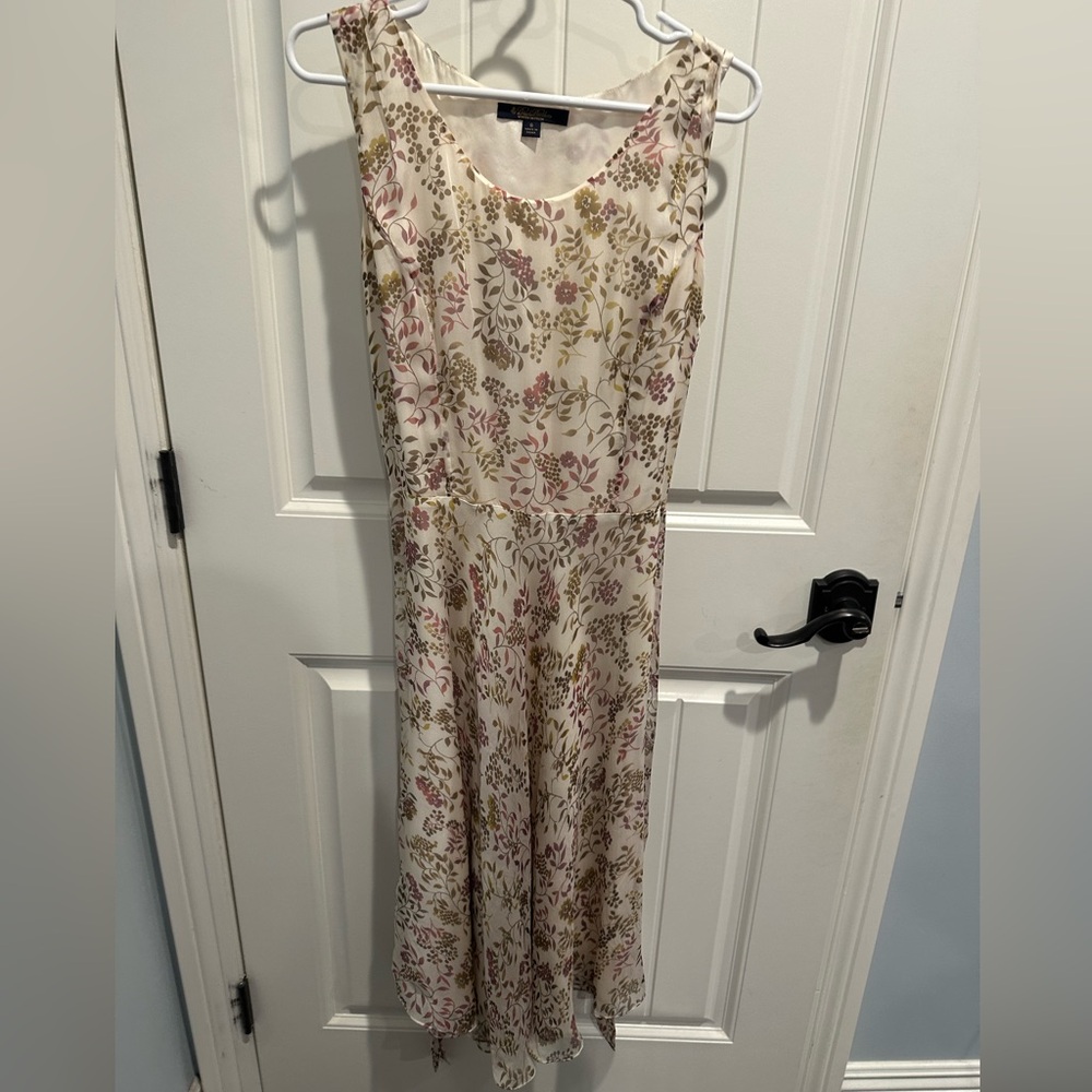 Brooks Brothers Floral Dress with Tie
